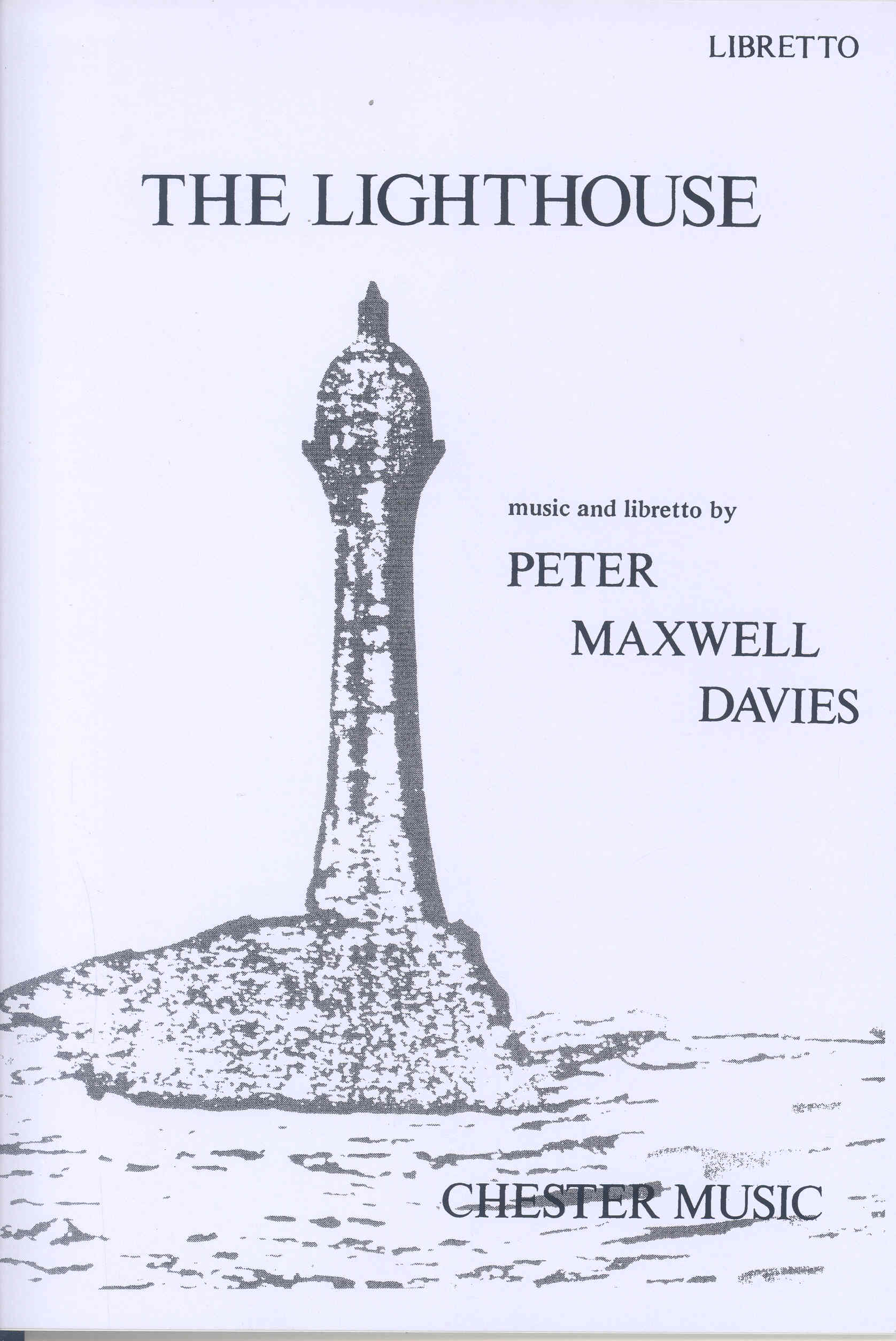 Maxwell Davies Lighthouse Libretto Sheet Music Songbook