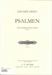 Grieg 4 Psalms Satb Bar Solo (nor /ger ) Sheet Music Songbook