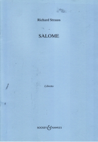 Strauss R Salome Libretto Ger Sheet Music Songbook
