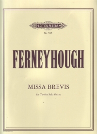 Ferneyhough Missa Brevis (latin) Satb In 3 Groups Sheet Music Songbook