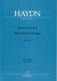 Haydn Missa Brevis Fmaj Vocal Score Sheet Music Songbook