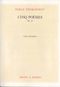 Prokofiev 5 Poesies Op 23 Sheet Music Songbook
