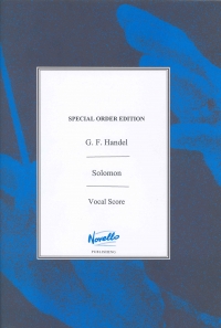 Handel Solomon Diack Vocal Score Sheet Music Songbook
