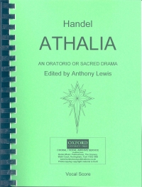 Handel Athalia Vocal Score Sheet Music Songbook