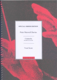Maxwell Davies Cinderella Vocal Score Sheet Music Songbook
