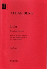 Berg Lulu Libretto Sheet Music Songbook
