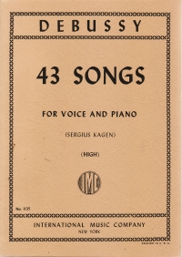 Debussy 43 Songs High Voice Sheet Music Songbook