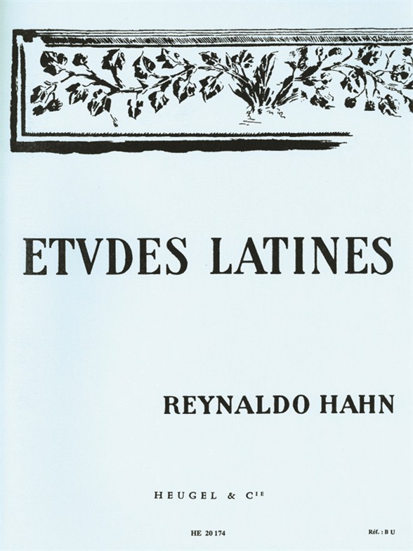 Hahn Latin Studies For Voice And Piano (french) Sheet Music Songbook