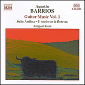 Barrios Guitar Music Vol 1 Music Cd Sheet Music Songbook