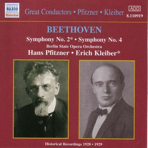 Beethoven Symphonies Nos 2 & 4 Pfitzner Music Cd Sheet Music Songbook