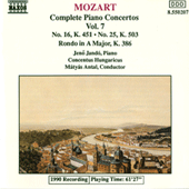 Mozart Complete Piano Concertos Vol 7 Music Cd Sheet Music Songbook