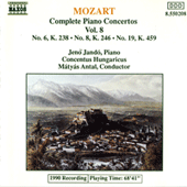 Mozart Complete Piano Concertos Vol 8 Music Cd Sheet Music Songbook