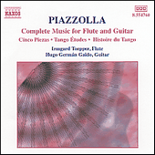 Piazzolla Music For Flute & Guitar Comp Music Cd Sheet Music Songbook