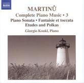 Martinu Complete Piano Music 3 Music Cd Sheet Music Songbook