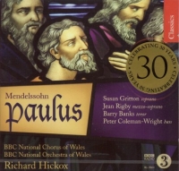 Mendelssohn Paulus Hickox Music Cd Sheet Music Songbook