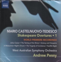 Castelnuovo-tedesco Shakespeare Overtures Music Cd Sheet Music Songbook