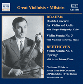 Milstein Plays Brahms & Beethoven Music Cd Sheet Music Songbook