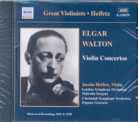 Elgar/walton Violin Concertos Heifetz Music Cd Sheet Music Songbook