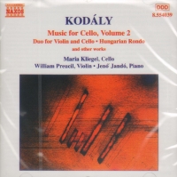 Kodaly Music For Cello Vol 2 Music Cd Sheet Music Songbook