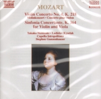 Mozart Violin Concerto 4 & Sinfonia Concertante Cd Sheet Music Songbook