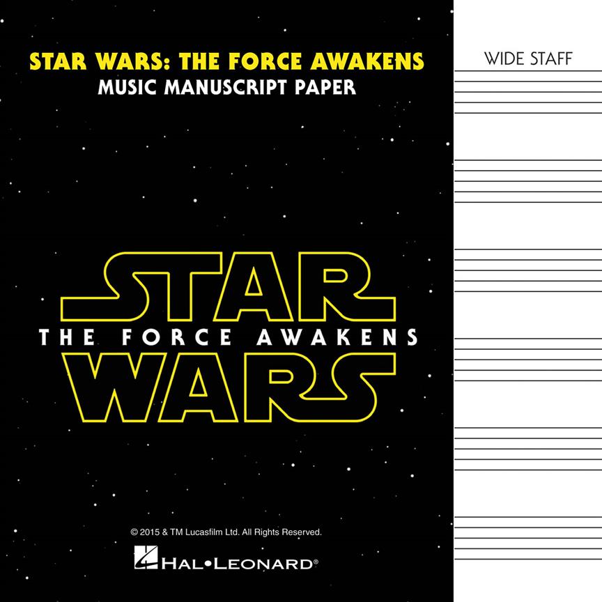 Star Wars Vii The Force Awakens Manuscript Paper Sheet Music Songbook