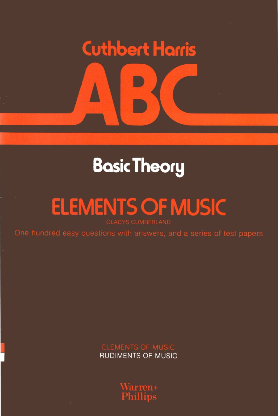 Cumberland Elements Of Music Abc Basic Theory Sheet Music Songbook