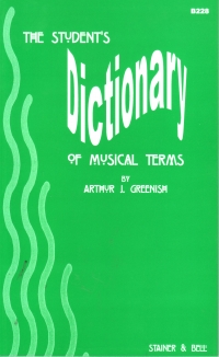 Greenish Students Dictionary Of Musical Terms Sheet Music Songbook