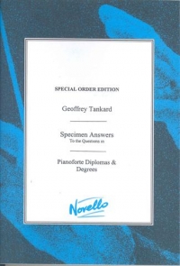 Tankard Specimen Answers To Questions Pno Dipl/deg Sheet Music Songbook