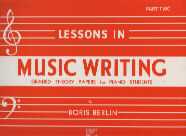 Berlin Lessons In Music Writing Pt 2 Sheet Music Songbook