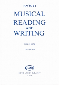 Szonyi Musical Reading & Writing Pupils Book 8 Sheet Music Songbook