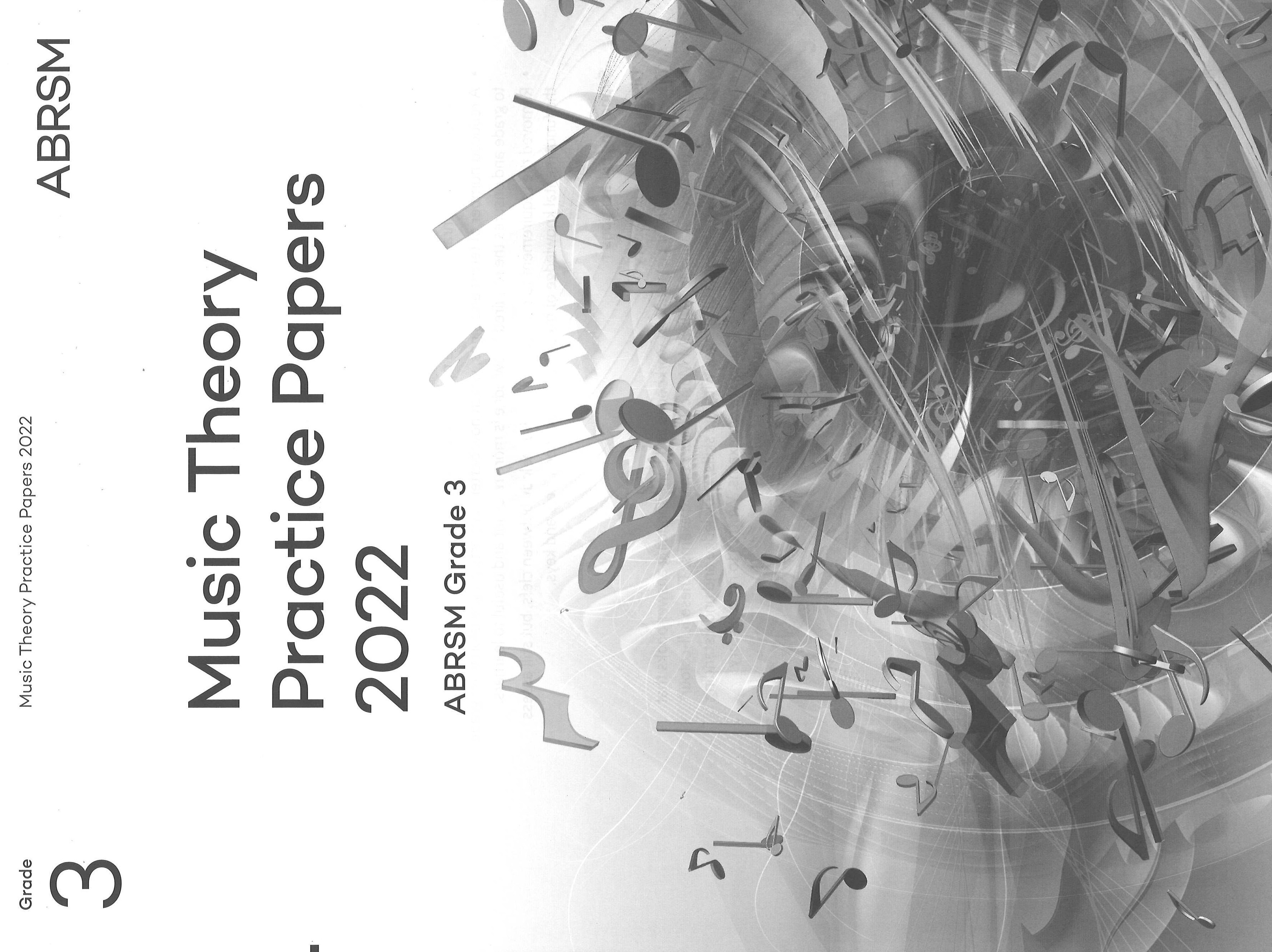 Music Theory Practice Papers 2022 Grade 3 Abrsm Sheet Music Songbook