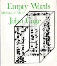 Cage Empty Words H/b Sheet Music Songbook