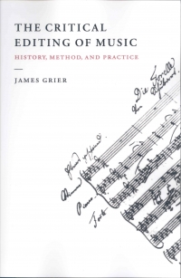 Grier Critical Editing Of Music Sheet Music Songbook