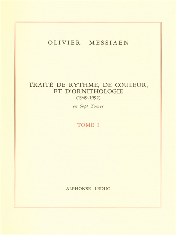 Messiaen Traite De Rythme De Couleur... Tome I Sheet Music Songbook