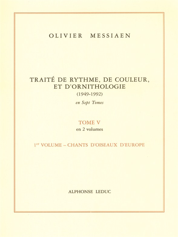Messiaen Traite De Rythme De Couleur... Tome V/1 Sheet Music Songbook