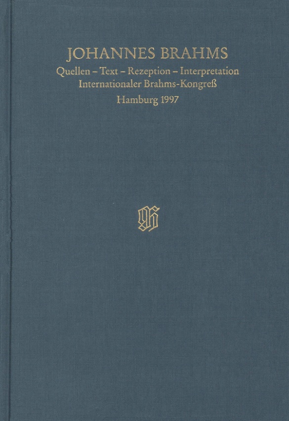 Brahms Quellen Text Rezeoption Interpretation Sheet Music Songbook