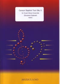 Gabrieli Canzon Septimi Toni No 1 (c171) Sc/pts Sheet Music Songbook