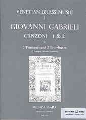 Gabrieli Canzone 1 & 2 Lumsden Brass Ensemble Sheet Music Songbook
