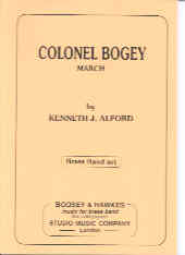 Colonel Bogey Alford Brass Band March Card Sheet Music Songbook