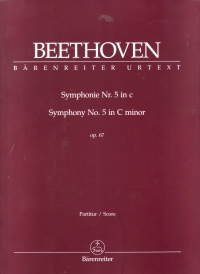 Beethoven Symphony No 5 Cmin Op67 Full Score Sheet Music Songbook