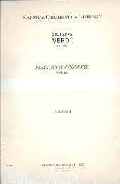 Verdi Nabucco Overture Set Of Parts Sheet Music Songbook