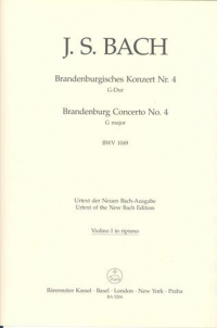 Bach Brandenburg Concerto No 4 Bwv1049 Vln 1 Part Sheet Music Songbook