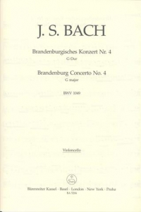 Bach Brandenburg Concerto No 4 Bwv1049 Cello Part Sheet Music Songbook