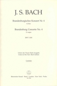 Bach Brandenburg Concerto No 4 Bwv1049 Cembalo Pt Sheet Music Songbook