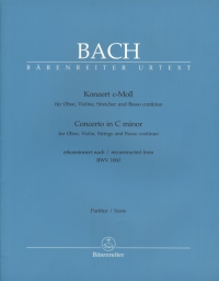 Bach Concerto Cmin (violin & Oboe) Score Sheet Music Songbook