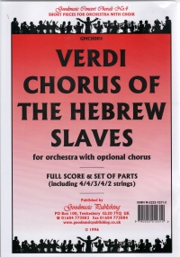 Verdi Chorus Of The Hebrew Slaves Orch Sc/parts Sheet Music Songbook