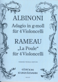 Albinoni Adagio Gmin 4 Vc Parts Sheet Music Songbook