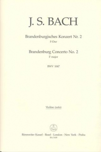 Bach Brandenburg Concerto No 2 Bwv1047 Solo Vln Pt Sheet Music Songbook