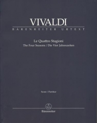 Vivaldi Four Seasons Op8 Hogwood Large Score Sheet Music Songbook