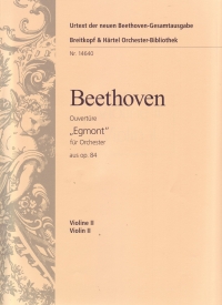 Beethoven Egmont Overture (arr Borch) Violin Ii Sheet Music Songbook